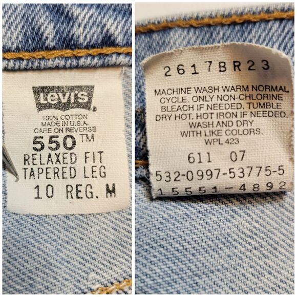 Levi's 550 Vintage 90s Light Wash Blue Jeans High Waisted Relaxed Fit Women's - Picture 13 of 13